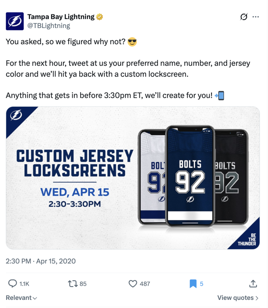 Twitter Post from @TBLightning
