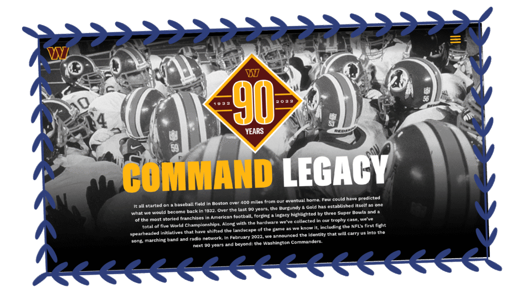 Screenshot of CommandLegacy.com Landing Page